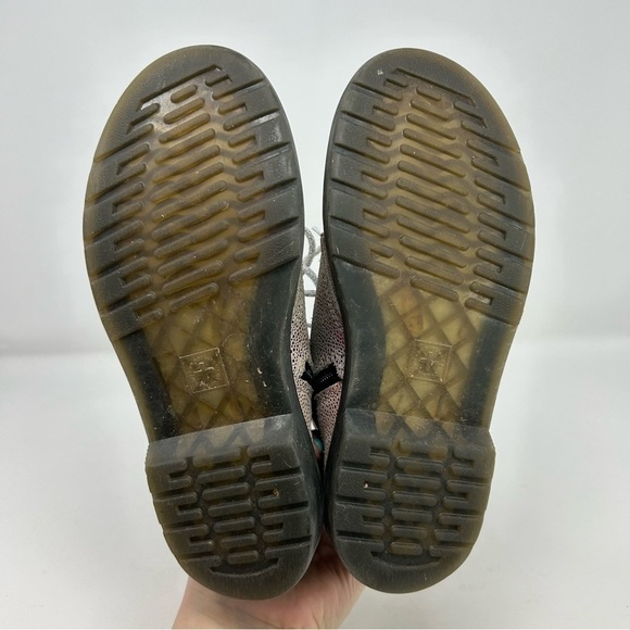 Dr. Martens Pascal White Metallic Rainbow Glitter Lace Up Kids Boots Size 3 - Picture 10 of 15